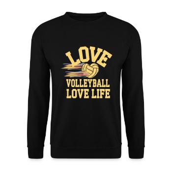 Joueur De Volley-ball Et Fan Spike Service - Sweat-shirt Unisexe - noir - Devant - Alina (178cm) & Michal (187cm)