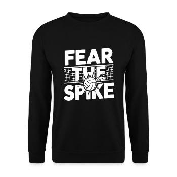 Volleyball Player And Fan Spike Serving - Unisex Sweatshirt - black - Front - Alina (178cm) & Michal (187cm)