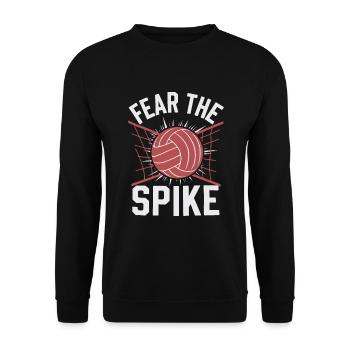 Volleyball Player And Fan Spike Serving - Unisex Sweatshirt - black - Front - Alina (178cm) & Michal (187cm)