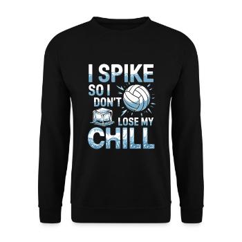 Joueur De Volley-ball Et Fan Spike Service - Sweat-shirt Unisexe - noir - Devant - Alina (178cm) & Michal (187cm)
