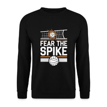 Joueur De Volley-ball Et Fan Spike Service - Sweat-shirt Unisexe - noir - Devant - Alina (178cm) & Michal (187cm)