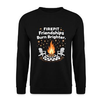 Fire Pits Backyard Gatherings In - Unisex Sweatshirt - black - Front - Alina (178cm) & Michal (187cm)