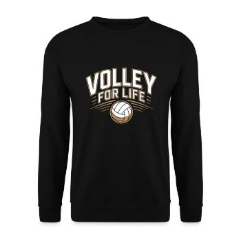Joueur De Volley-ball Et Fan Spike Service - Sweat-shirt Unisexe - noir - Devant - Alina (178cm) & Michal (187cm)
