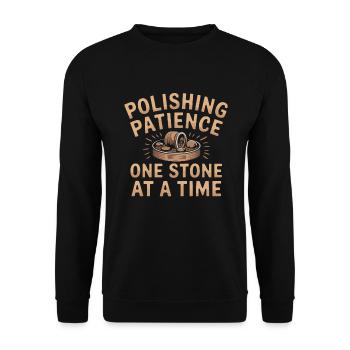 Rock Tumbling Amateur Pierres Polies Et - Sweat-shirt Unisexe - noir - Devant - Alina (178cm) & Michal (187cm)