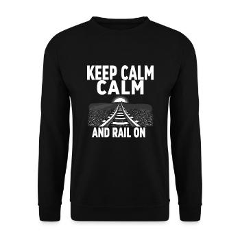 Railfan Passionné de train Amoureux des locomotives - Sweat-shirt Unisexe - noir - Devant - Alina (178cm) & Michal (187cm)