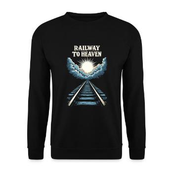Railfan Passionné de train Amoureux des locomotives - Sweat-shirt Unisexe - noir - Devant - Alina (178cm) & Michal (187cm)
