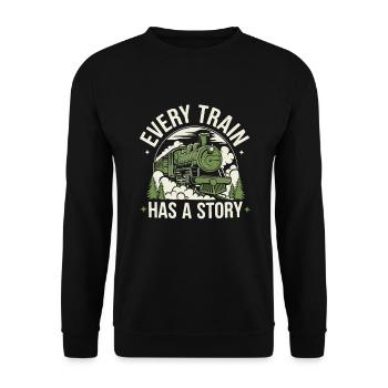 Railfan Passionné de train Amoureux des locomotives - Sweat-shirt Unisexe - noir - Devant - Alina (178cm) & Michal (187cm)