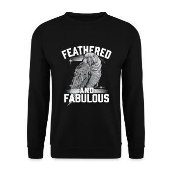 Papageienbesitzer Papageienleben Und Exotischer - Unisex Pullover - Schwarz - Vorne - Alina (178cm) & Michal (187cm)
