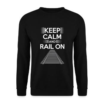 Railfan Passionné de train Amoureux des locomotives - Sweat-shirt Unisexe - noir - Devant - Alina (178cm) & Michal (187cm)
