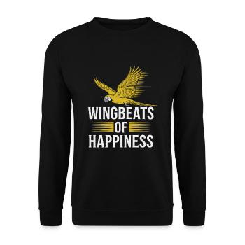 Papageienbesitzer Papageienleben Und Exotischer - Unisex Pullover - Schwarz - Vorne - Alina (178cm) & Michal (187cm)