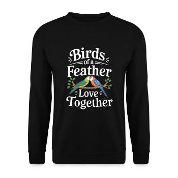 Papageienbesitzer Papageienleben Und Exotischer - Unisex Pullover - Schwarz - Vorne - Alina (178cm) & Michal (187cm)