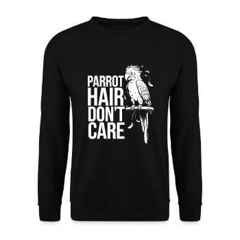 Papageienbesitzer Papageienleben Und Exotischer - Unisex Pullover - Schwarz - Vorne - Alina (178cm) & Michal (187cm)