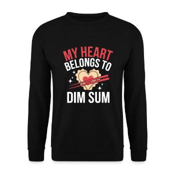 Dim-sum-liebhaber Chinesischer Küche Und Knödel - Unisex Pullover - Schwarz - Vorne - Alina (178cm) & Michal (187cm)