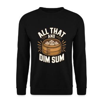 Dim-sum-liebhaber Chinesischer Küche Und Knödel - Unisex Pullover - Schwarz - Vorne - Alina (178cm) & Michal (187cm)
