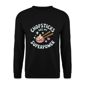 Dim-sum-liebhaber Chinesischer Küche Und Knödel - Unisex Pullover - Schwarz - Vorne - Alina (178cm) & Michal (187cm)