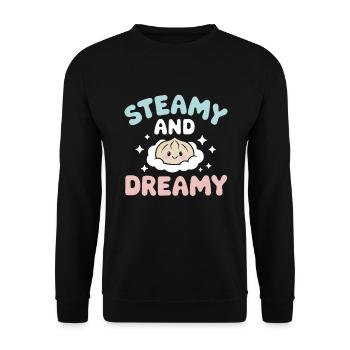 Dim-sum-liebhaber Chinesischer Küche Und Knödel - Unisex Pullover - Schwarz - Vorne - Alina (178cm) & Michal (187cm)