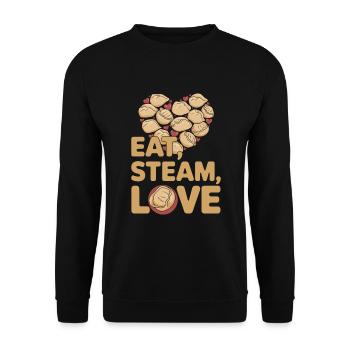 Dim-sum-liebhaber Chinesischer Küche Und Knödel - Unisex Pullover - Schwarz - Vorne - Alina (178cm) & Michal (187cm)
