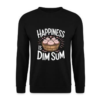 Dim-sum-liebhaber Chinesischer Küche Und Knödel - Unisex Pullover - Schwarz - Vorne - Alina (178cm) & Michal (187cm)