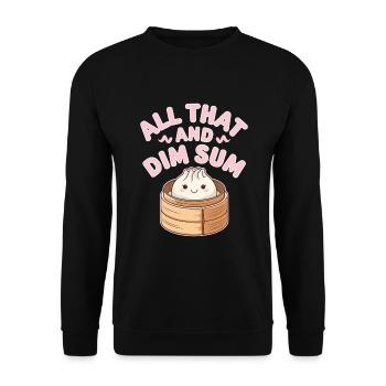 Dim-sum-liebhaber Chinesischer Küche Und Knödel - Unisex Pullover - Schwarz - Vorne - Alina (178cm) & Michal (187cm)