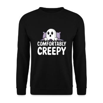 Cozy, Horror, Aesthetics, Spooky, Cozy - Unisex Sweatshirt - black - Front - Alina (178cm) & Michal (187cm)