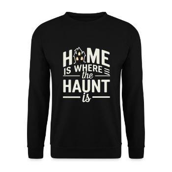 Cozy, Horror, Aesthetics, Spooky, Cozy - Unisex Sweatshirt - black - Front - Alina (178cm) & Michal (187cm)