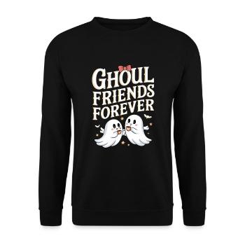 Cozy, Horror, Aesthetics, Spooky, Cozy - Unisex Sweatshirt - black - Front - Alina (178cm) & Michal (187cm)
