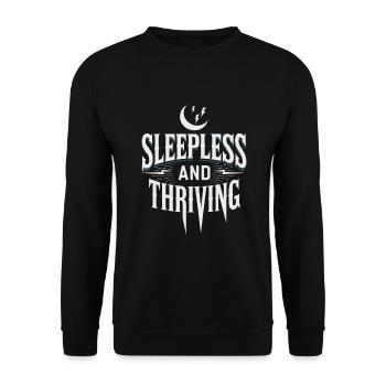 Sarcasme fonctionnel du matin pour les noctambules - Sweat-shirt Unisexe - noir - Devant - Alina (178cm) & Michal (187cm)