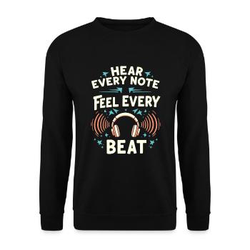 Un son haut de gamme de haute qualité pour la culture audiophile - Sweat-shirt Unisexe - noir - Devant - Alina (178cm) & Michal (187cm)