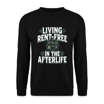 Paranormal Comedy Funny Ghost Humor Lighthearted - Unisex Sweatshirt - black - Front - Alina (178cm) & Michal (187cm)