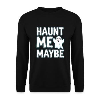 Paranormal Comedy Funny Ghost Humor Lighthearted - Unisex Sweatshirt - black - Front - Alina (178cm) & Michal (187cm)