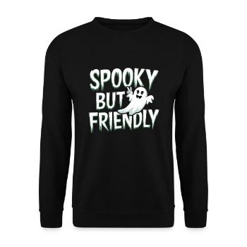 Paranormal Comedy Funny Ghost Humor Lighthearted - Unisex Sweatshirt - black - Front - Alina (178cm) & Michal (187cm)