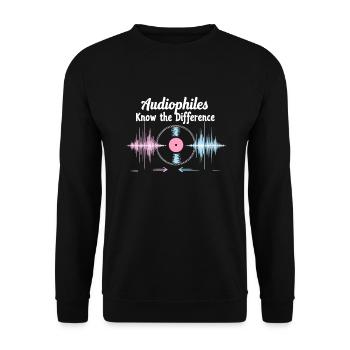 Un son haut de gamme de haute qualité pour la culture audiophile - Sweat-shirt Unisexe - noir - Devant - Alina (178cm) & Michal (187cm)