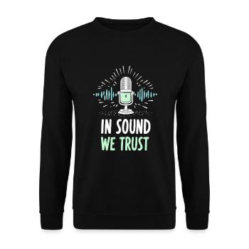 Un son haut de gamme de haute qualité pour la culture audiophile - Sweat-shirt Unisexe - noir - Devant - Alina (178cm) & Michal (187cm)