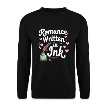 Romantic Nostalgia Vintage Romance Classic Love - Unisex Sweatshirt - black - Front - Alina (178cm) & Michal (187cm)