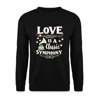Romantic Nostalgia Vintage Romance Classic Love - Unisex Sweatshirt - black - Front - Alina (178cm) & Michal (187cm)