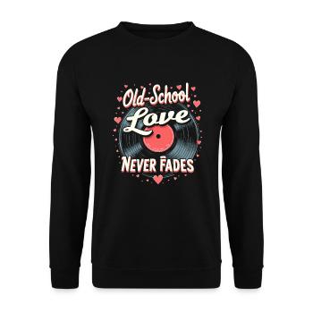 Romantic Nostalgia Vintage Romance Classic Love - Unisex Sweatshirt - black - Front - Alina (178cm) & Michal (187cm)