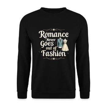 Romantic Nostalgia Vintage Romance Classic Love - Unisex Sweatshirt - black - Front - Alina (178cm) & Michal (187cm)