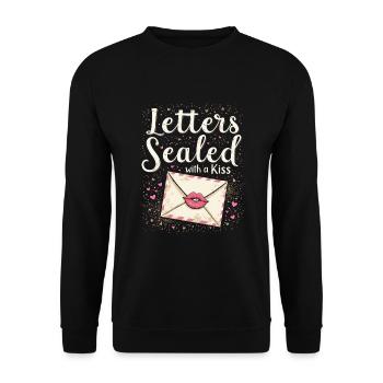 Romantic Nostalgia Vintage Romance Classic Love - Unisex Sweatshirt - black - Front - Alina (178cm) & Michal (187cm)