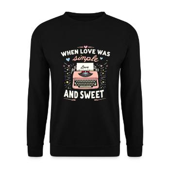Romantic Nostalgia Vintage Romance Classic Love - Unisex Sweatshirt - black - Front - Alina (178cm) & Michal (187cm)