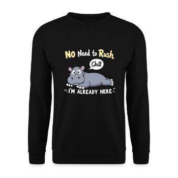 Hippopotame Humour, Citations sarcastiques, Drôle - Sweat-shirt Unisexe - noir - Devant - Alina (178cm) & Michal (187cm)