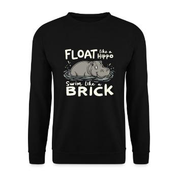 Hippopotame Humour, Citations sarcastiques, Drôle - Sweat-shirt Unisexe - noir - Devant - Alina (178cm) & Michal (187cm)