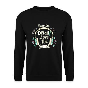 Un son haut de gamme de haute qualité pour la culture audiophile - Sweat-shirt Unisexe - noir - Devant - Alina (178cm) & Michal (187cm)