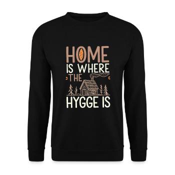 Scandinavian Aesthetics, Nordic - Unisex Sweatshirt - black - Front - Alina (178cm) & Michal (187cm)