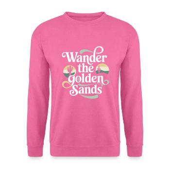 Wüstenwanderer, Schroffe Pfade Und Trockene - Unisex Pullover - Pink - Vorne