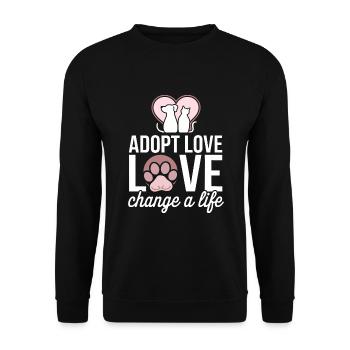 Freiwillige Tierrettung Animal Shelter Heroes - Unisex Sweatshirt - black - Front - Alina (178cm) & Michal (187cm)