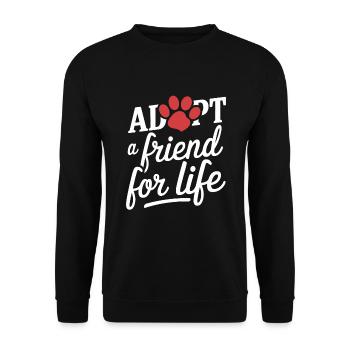 Freiwillige Tierrettung Animal Shelter Heroes - Unisex Sweatshirt - black - Front - Alina (178cm) & Michal (187cm)