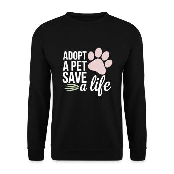 Freiwillige Tierrettung Animal Shelter Heroes - Unisex Sweatshirt - black - Front - Alina (178cm) & Michal (187cm)