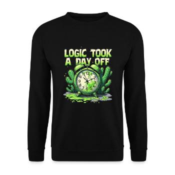 Surreal Art Humor Dreamlike Images Floating - Unisex Sweatshirt - black - Front - Alina (178cm) & Michal (187cm)