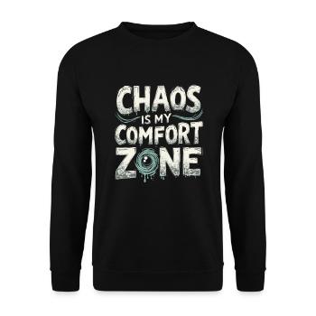Surreal Art Humor Dreamlike Images Floating - Unisex Sweatshirt - black - Front - Alina (178cm) & Michal (187cm)