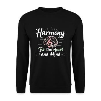 Music Therapy Emotional Healing Relaxation - Unisex Sweatshirt - black - Front - Alina (178cm) & Michal (187cm)